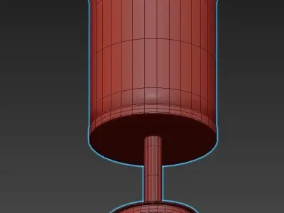 SHADY brass table lamp with shade 3D model