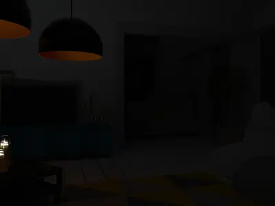 Mountain living room v3 3D model