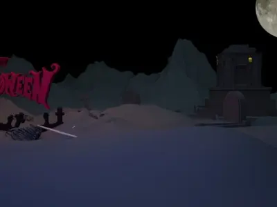 HALLOWEEN VALLEY Low-poly 3D model
