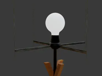  Imbuia Table Lamp 1004M Low-poly 3D model