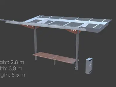 Bus Stop 01 3D model