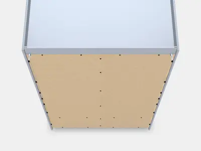 HAUGA Wardrobe with sliding doors 1 Low-poly 3D model