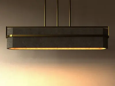 chandelier light stone Low-poly 3D model