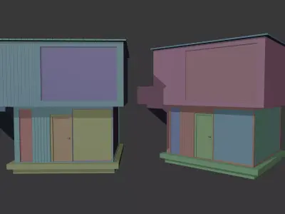 Exterior Modern small house 3D model