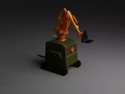 Robot Fork Lifter  Low-poly 3D model