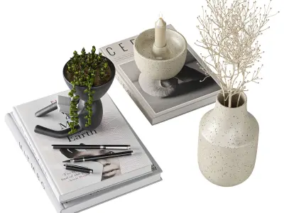 Decorative set 30 3D model shop