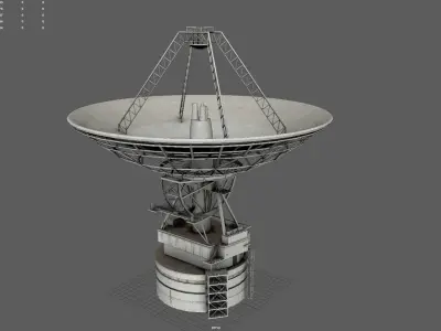 Deep Space Network Antenna Low-poly 3D model