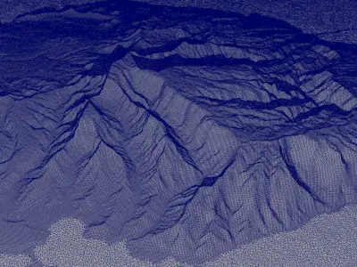 Kauai Island Low-poly 3D model