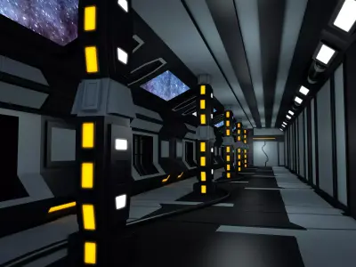 Sci Fi Interior 3D model 67