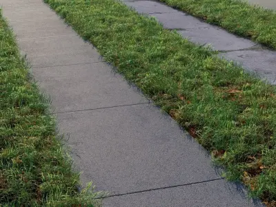 Tileable Photorealistic Sidewalks - 2-Pack A Low-poly 3D model