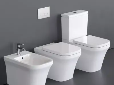 Duravit P3 Comforts WC Low-poly 3D model