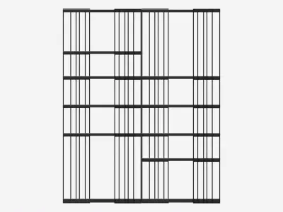 Cattelan Italia Arsenal Design Modular Bookcase 3D model