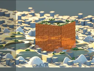 futuristic build city 3D model