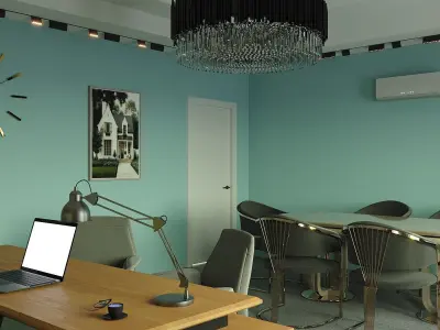 office interior Low-poly 3D model
