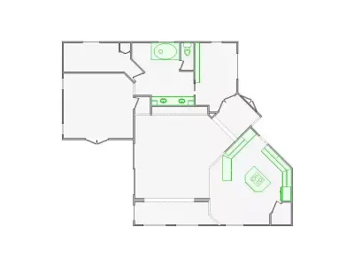  Detailed Interior Sketch  - 501-1000 SF - Xactimate 3D model
