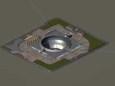 City State Construction - Spaceship Launch 3D model