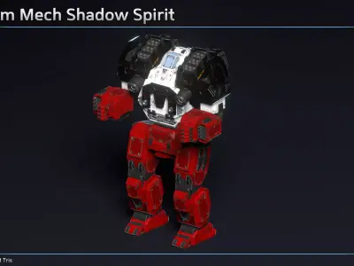 Medium Mech Shadow Spirit Low-poly 3D model