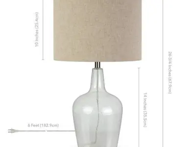 Jaran Silver Table Lamp 3D model