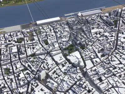 Antwerp - 3D City Model Low-poly 3D model