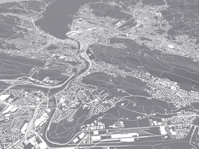 Cityscape  Lucerne Switzerland 3D model