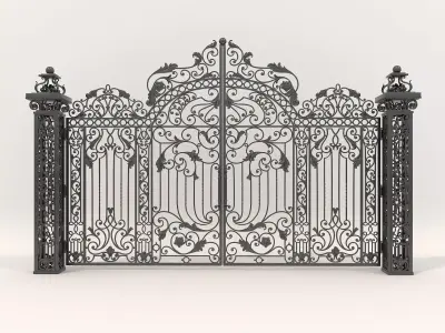 Classic European style Mansion Gate 6 3D model