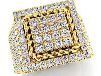 Big fancy mans ring 3D print model