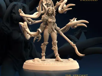 Sylvan The Verdant Temptress Nude and Normal - 40 and 80mm 3D print model