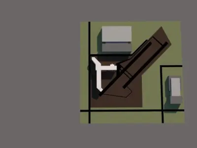 The Luke airport  Low-poly 3D model