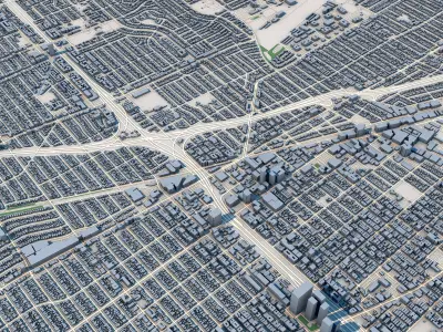 Santa Monica City California United States 3D model