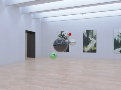 HDRI - Art Museum Gallery Interior 30b - 16384x8192 Texture