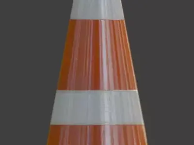 Urban Traffic Cone 3D Model Low-poly 3D model