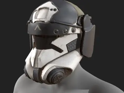 Scifi helmet ver 16 Low-poly 3D model