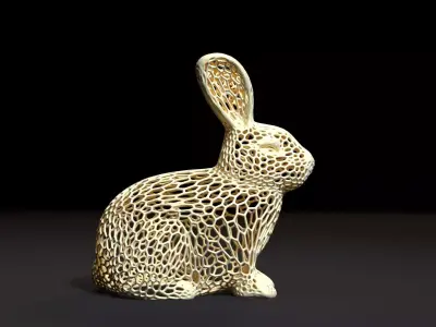 Rabbit Voronoi 3D print model