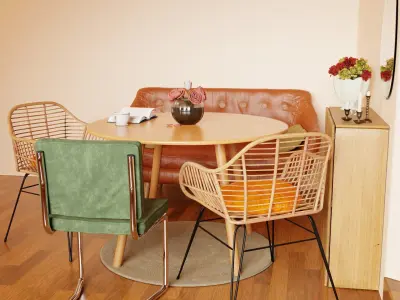 Dining Room Table Set - Cozy Mornings 3D model