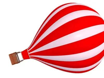 Colorful Hot Air Balloon 3D model