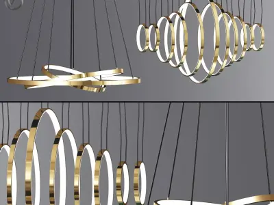 Ring Ceiling Light Collection 3D model
