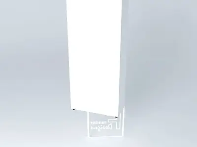 HIGH CABINET with WOOD 26 ALUM. FRAME GLASS DOORS 900x450x2090mm Free 3D model