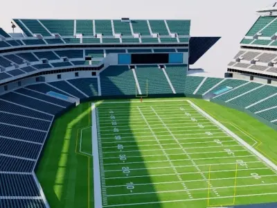 Lincoln Financial Field - Philadelphia Low-poly 3D model