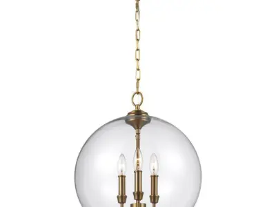 Karon Light Unique Statement Globe Pendant - 3 Colour 3D model