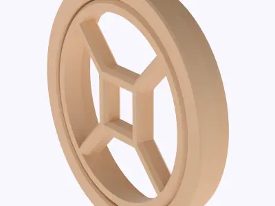 Functional Round window style 4 multi-color  3D print model
