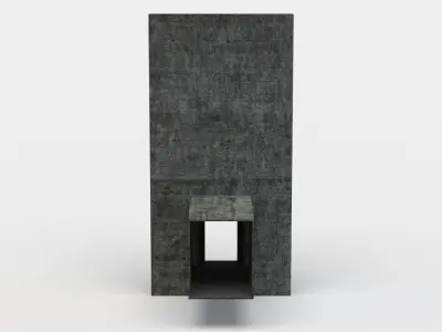 Wall with hole Free low-poly 3D model