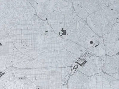 Los Angeles Road Network and Streets 3D model