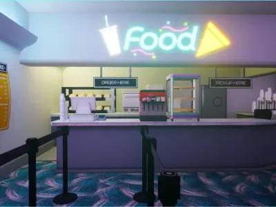 Pizza Bar Low-poly 3D model