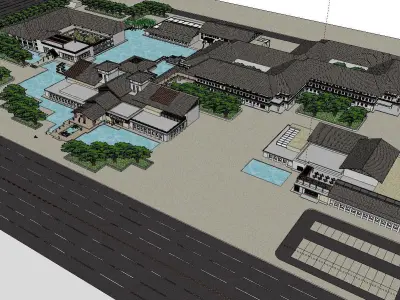 vacation spot-Resort-Fashion Leisure Hotel-0205 3D model