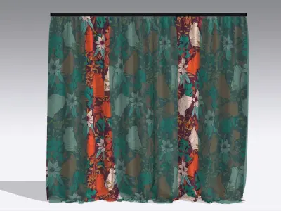 Curtain Low-poly 3D model