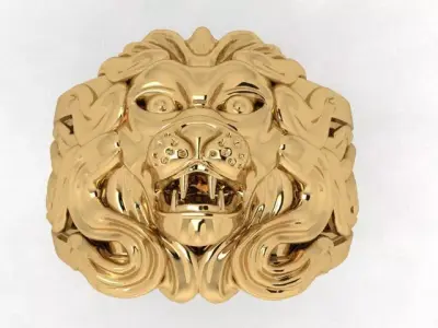 Lion Head Ring for  3D print model