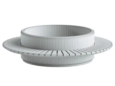 ROUND PLANTER BENCH 275 3D model