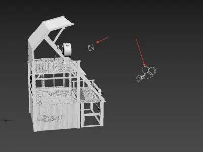 Watchtower 3d Model metal building with stove on top Free 3D print model