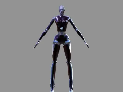 robot 8 female 3D model