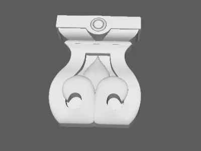 Central decor ornament for furniture 3D model 1090